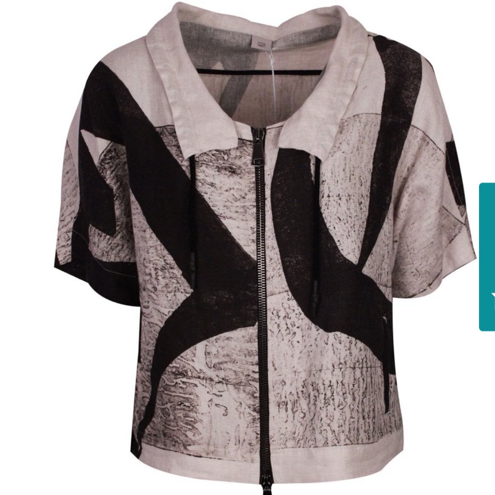 Crea Concept Short Sleeve Linen‎ Kimono Jacket